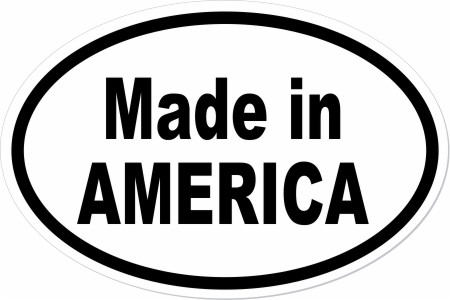 Made in America Oval Bumper Sticker | MakeStickers